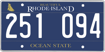 RI license plate 251094