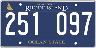 RI license plate 251097