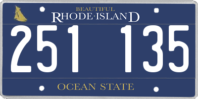 RI license plate 251135