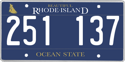 RI license plate 251137