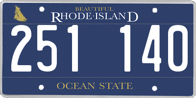RI license plate 251140
