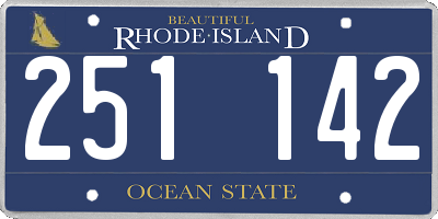 RI license plate 251142