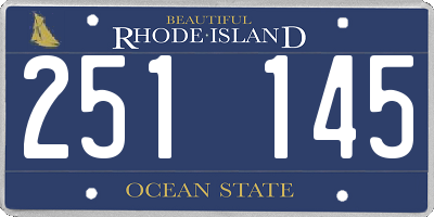RI license plate 251145