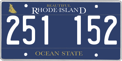 RI license plate 251152