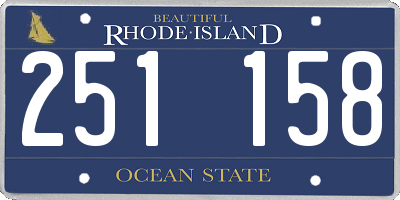 RI license plate 251158