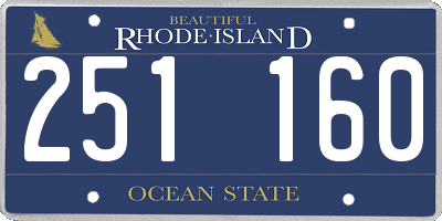 RI license plate 251160