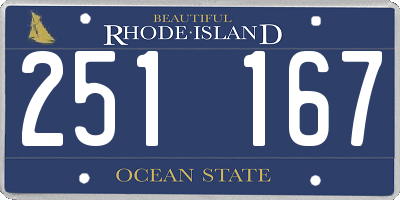 RI license plate 251167