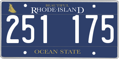 RI license plate 251175