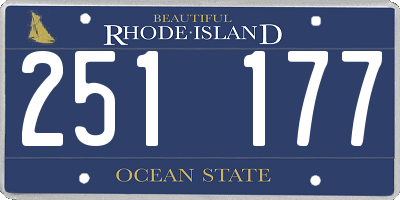 RI license plate 251177