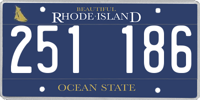 RI license plate 251186
