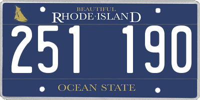 RI license plate 251190