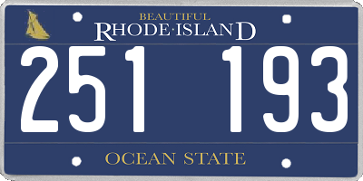 RI license plate 251193