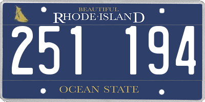 RI license plate 251194