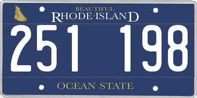 RI license plate 251198