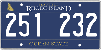 RI license plate 251232