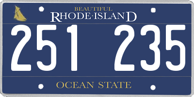 RI license plate 251235
