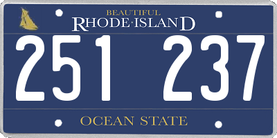 RI license plate 251237