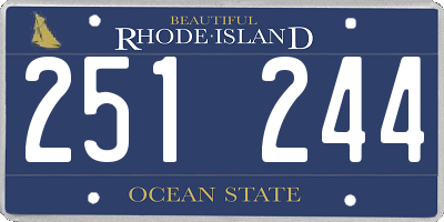 RI license plate 251244