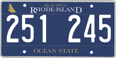 RI license plate 251245