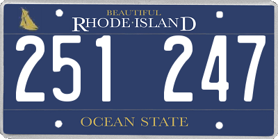 RI license plate 251247