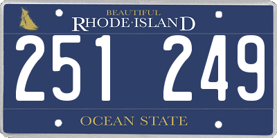RI license plate 251249