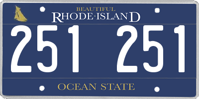 RI license plate 251251