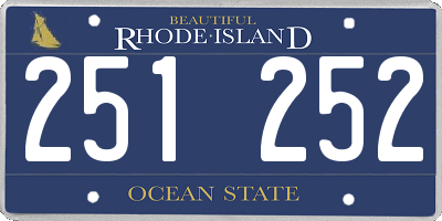RI license plate 251252