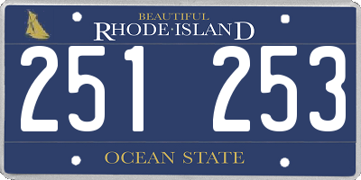 RI license plate 251253