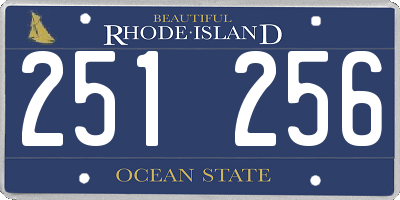 RI license plate 251256