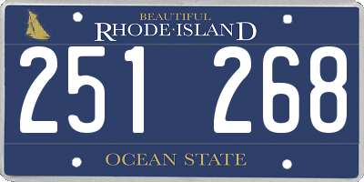 RI license plate 251268
