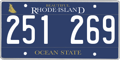 RI license plate 251269