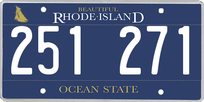 RI license plate 251271