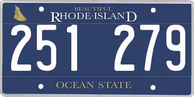 RI license plate 251279