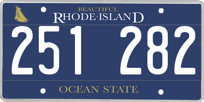 RI license plate 251282