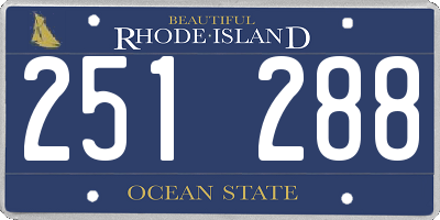 RI license plate 251288
