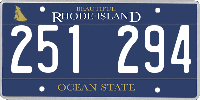 RI license plate 251294