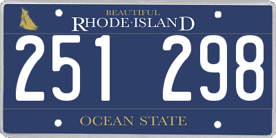 RI license plate 251298