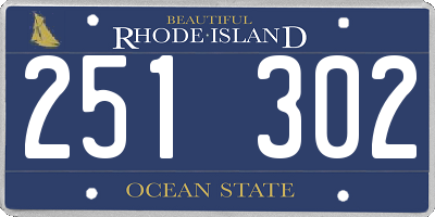 RI license plate 251302