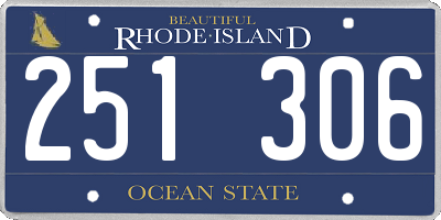 RI license plate 251306