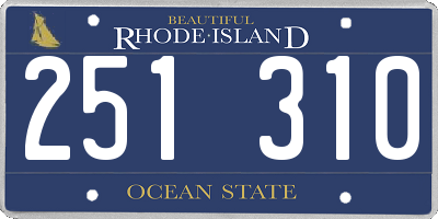 RI license plate 251310