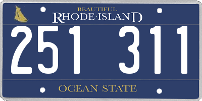 RI license plate 251311