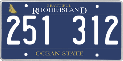 RI license plate 251312