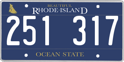 RI license plate 251317