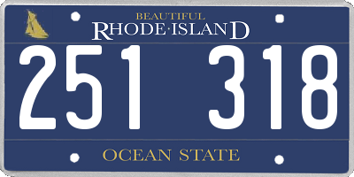 RI license plate 251318
