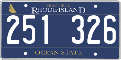 RI license plate 251326