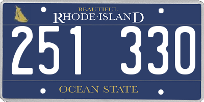 RI license plate 251330