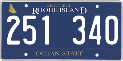 RI license plate 251340