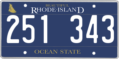 RI license plate 251343