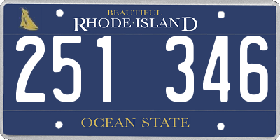 RI license plate 251346