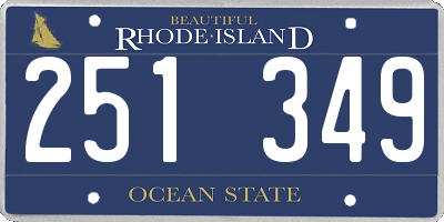 RI license plate 251349